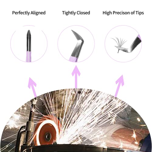 VEYES INC High Precision Eyelash Extension Tweezers Volume G01 Lash Tweezers For Professional Eyelash Extension