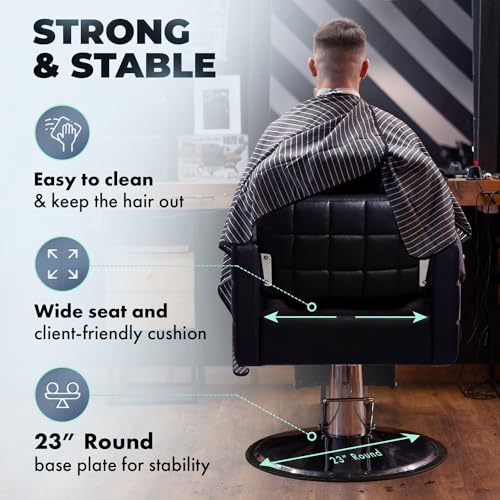 Buy-Rite Icon Salon Styling Chair Black Quilted Hydraulic