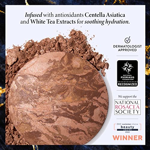 LAURA GELLER Balance-n-Brighten Powder Foundation, Sand + Spackle Super-Size Makeup Primer with Hyaluronic Acid, Hydrate