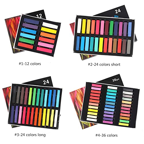 Joyeee 12 Color Washable Hair Chalk - Temporary Hair Dye