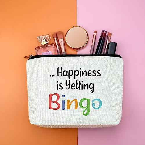 Bingo Lover Gifts for Women Makeup Bag Bingo Game Gifts for Bingos Player Gambler Gift Casino Lover Gift Christmas Birthday Present for Her Friends Travel Cosmetic Pouch