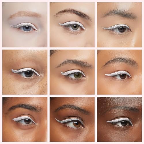 Docolor Waterproof Eyeliner Pen - Precise Liquid Liner, 12hr Wear (Black & White, 2-Pack)