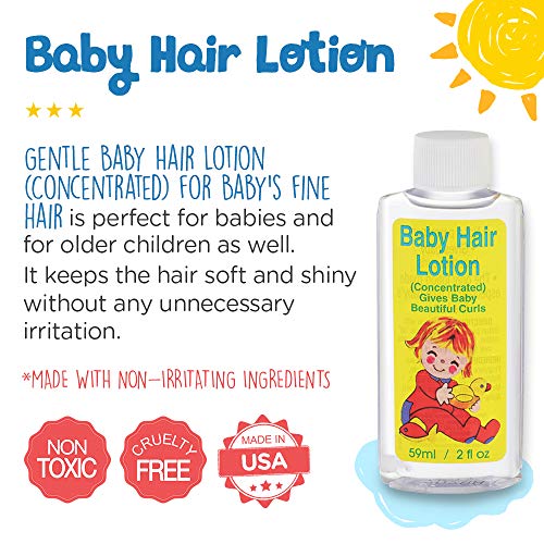 Clubman Gentle Baby Hair Lotion (Concentrated) for Baby's Fine Hair, 2 Oz X 3 Packs