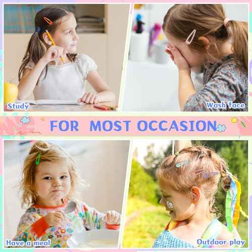 obeoby 120 Pcs 40 Colors Metal Snap Hair Clips, 2 Inch Hair Barrettes Hair Accessories for Girls Toddlers Women Stocking Stuffers Christmas Gifts
