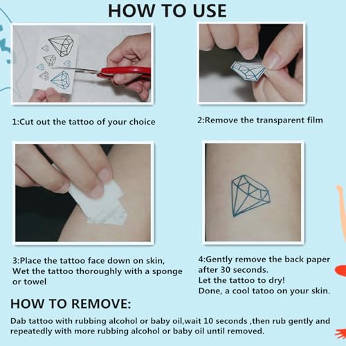 Flower Temporary Tattoos for Women - 80 Sheet Waterproof Stickers