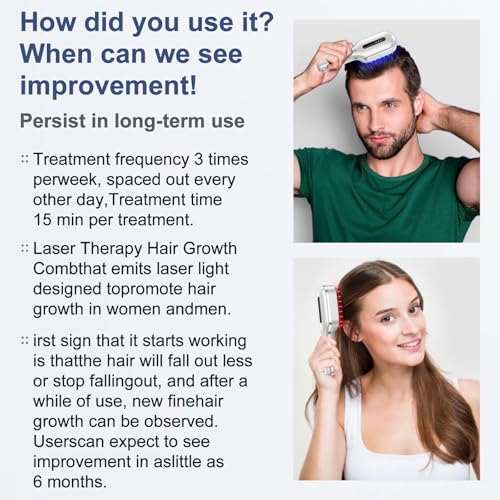 HAUBAT Laser Hair Growth Comb - FDA Cleared Red Light Therapy