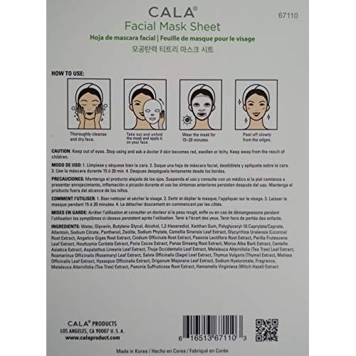 Cala Tea tree essence mask sheets 5 count, 5 Count
