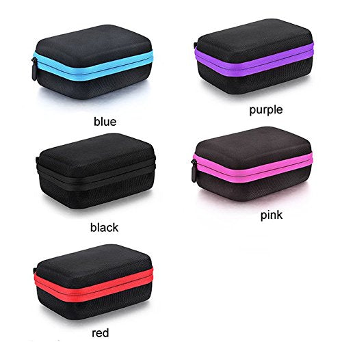 mollensiuer Essential Oil Carrying Case Rectangle Case for Standard 5ml 10ml 15ml Orificer Bottle Dropper Bottle Roller Bottles Protection for up to 12 - Bottles not Included (Black)