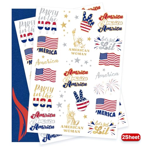 4th of July Temporary Tattoos for Women | 34 Patriotic Designs
