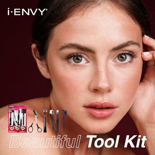 i-ENVY All-in-One Beautiful Tool Kit for Expert Eyebrow Shaping and Grooming, Precision Eyebrow Shaping Tools, Includes Brow Brushes, Scissor-Comb, Tweezers, Razor