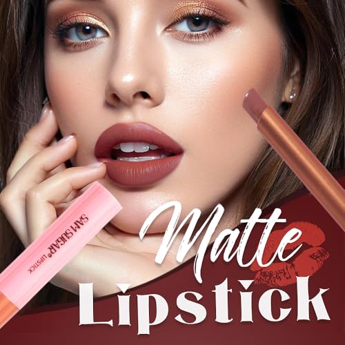 Sam Sugar Long Lasting Nude Lipstick - Matte, Hydrating, Transfer-Resistant (04#)