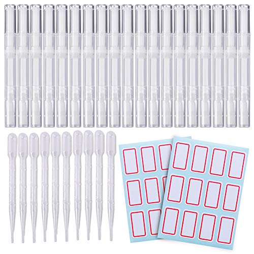20 PCS Cuticle Oil Pens with Brush Tip & Refill Tubes