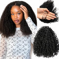 Kinky Curly Crochet Hair Extensions 14" 120g Pre-Separated Human Hair