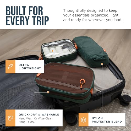 TRIPPED 3-Piece Travel Toiletry Bag Set with TSA Bag