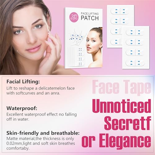YAGUVI Invisible Face Lift Tape - 60PCS for V-Shaped Contour