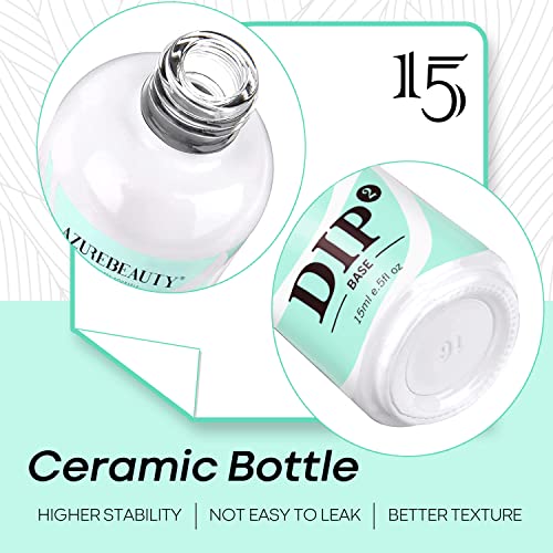 AZUREBEAUTY Dip Powder Base Coat 15ml - Long Lasting DIY Nail Manicure