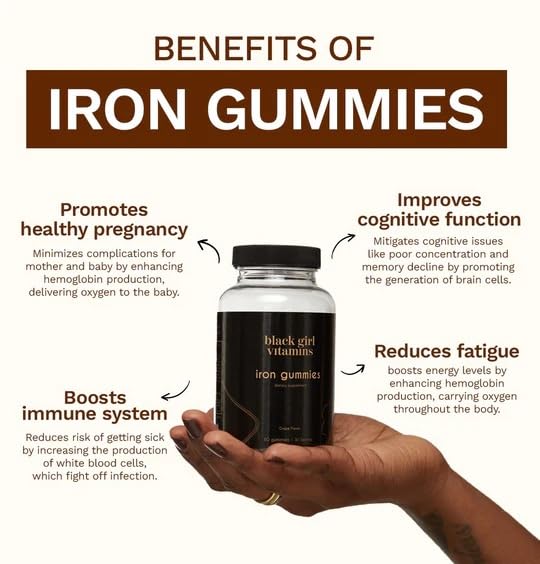 Black Girl Vitamins Iron Gummies 20mg - 60 Count
