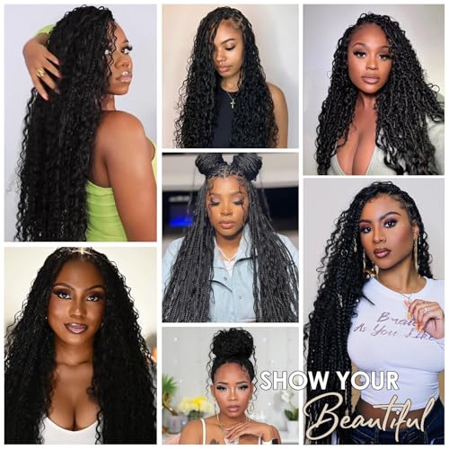 #1B Deep Wave Braiding Hair 26 Inch 150g 3 Bundle