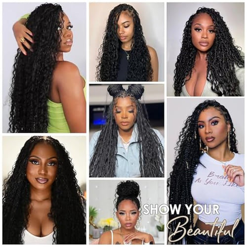 #1B Deep Wave Braiding Hair 26 Inch 150g 3 Bundle