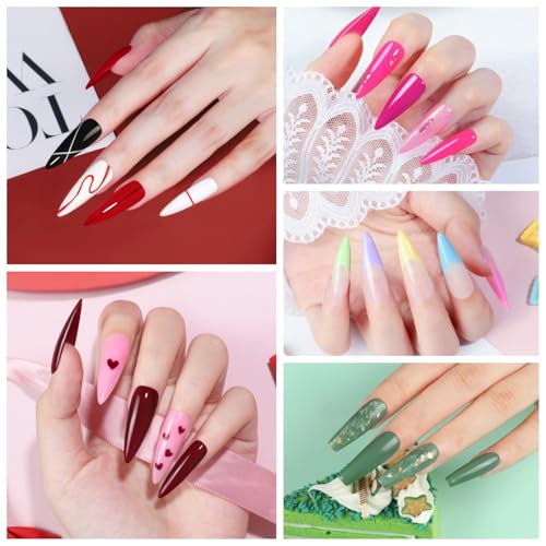 COSCELIA 26-Piece Gel Nail Polish Kit with Base, Matte & Glitter Top Coats