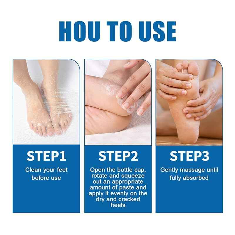 Awjsde Crack Feet Prevention Stick, Foot Care Cream, Anti Cracked Foot Balm, Softening and Nourishing Creams for Dry, Remove Dead Skin and Moisturize Dry Skin (BLUE+PINK)