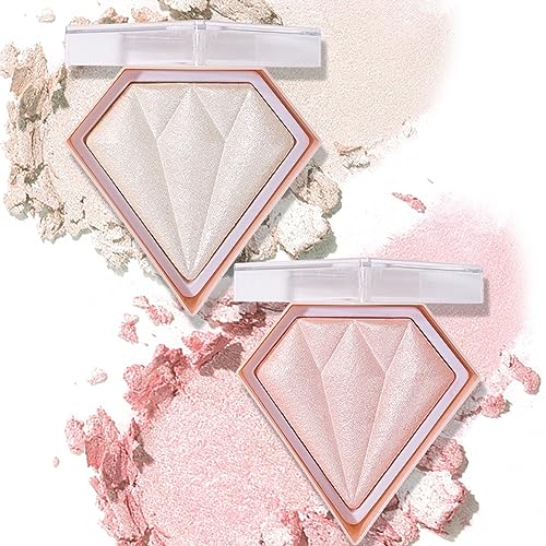 Face Shimmer Highlighter Palette 1oz - Pearl White & Fairy Pink