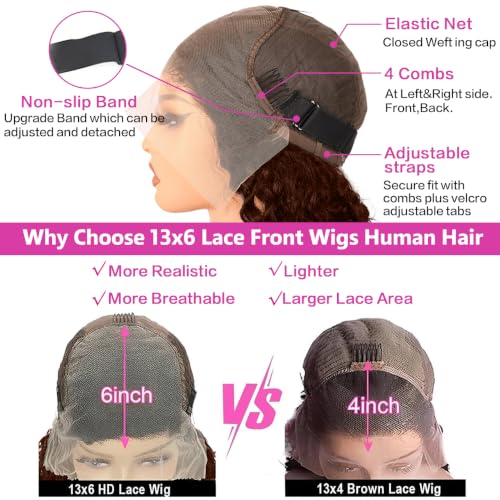 30" Chocolate Brown Human Hair Lace Front Wig - 200 Density
