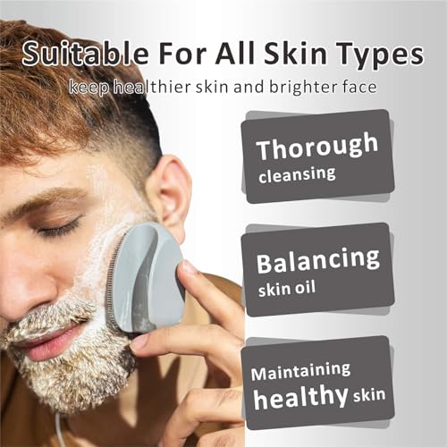 Silicone Face Scrubber 2-Pack, Manual Facial Exfoliator Brush