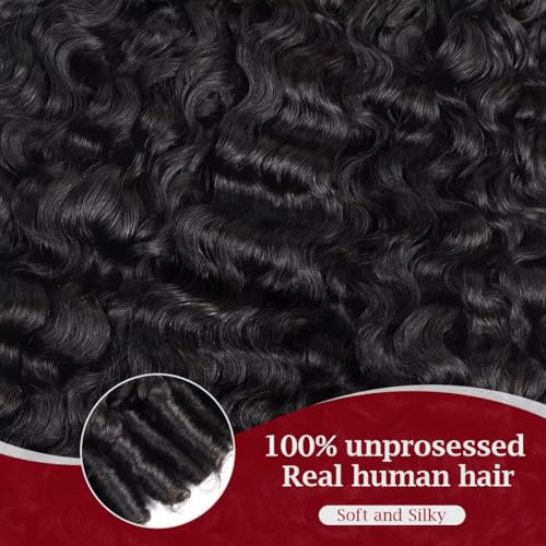 LOLly Hair 20 Inch #1B Human Crochet Hair Feather Lightweight Pre-Looped