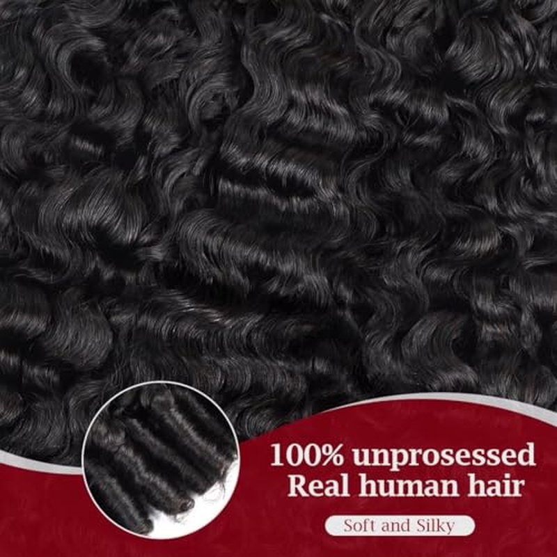 Miracle Invisible Knots 14-Inch Crochet Hair - 100% Human Hair 1B