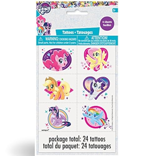 My Little Pony Temporary Tattoos - 24 Pack Assorted