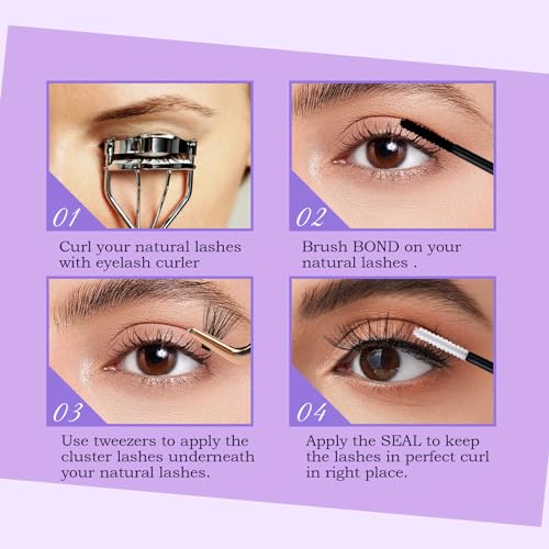 Wendy Lashes DIY Cluster Lash Extension Kit D Curl 16-20mm