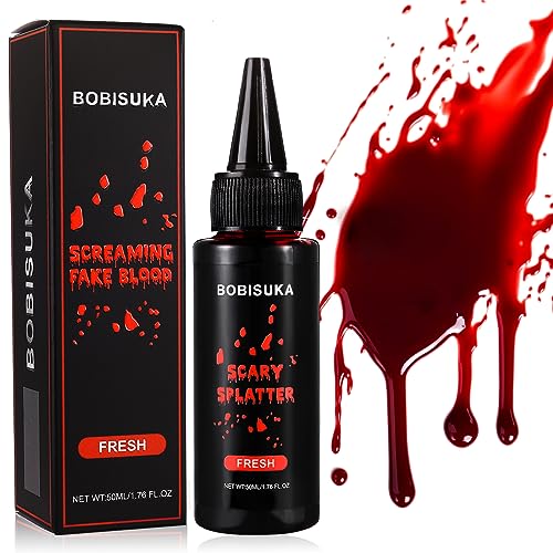 BOBISUKA Realistic Washable Fresh Fake Blood 1.76oz - SFX Makeup Kit