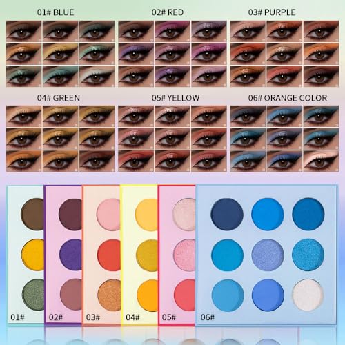 9-Color Yellow Gold Eyeshadow Palette – Matte & Shimmer