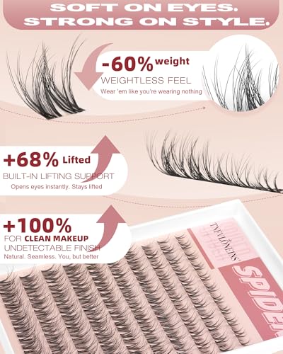 Spider Lash Clusters - Wispy Fluffy Eyelash Extensions 8-16mm