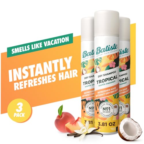 Batiste Tropical Dry Shampoo, 3.81 oz (3-Pack)