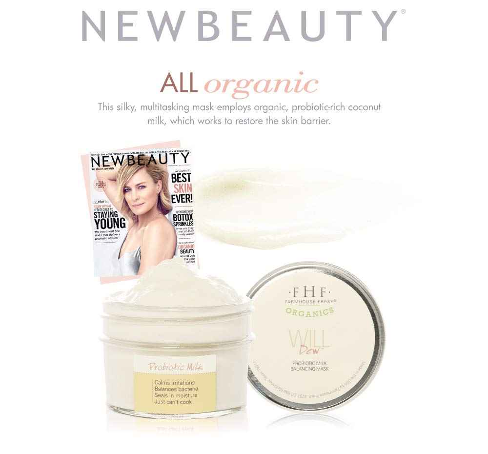 FarmHouse Fresh Will Dew Probiotic Milk Balancing Mask, 3.2 Fl Oz