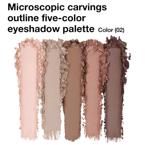 Matte Nude Eyeshadow Palette ? 5-Color Neutral Peach Brown & Taupe Eye Shadow, High Pigment Blendable Long-Lasting Soft Nude Makeup Palette for Daily Natural Looks, Mature Eyes, Blue Green Brown Eyes