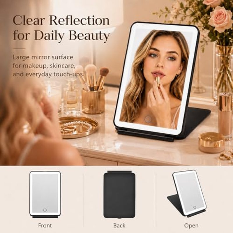 10X Magnifying Lighted Makeup Mirror with Rechargeable LED