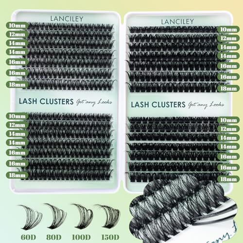 Individual Lash Clusters Kit 4 Styles 10-18mm Bond & Seal Tweezers