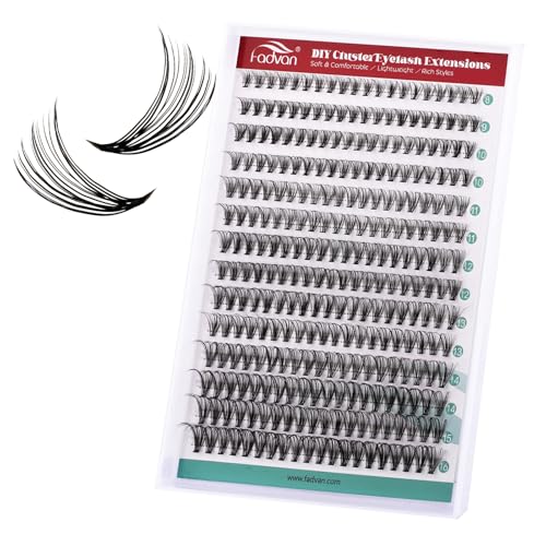 FADVAN 280pc Lash Clusters 8-16mm Mix, 0.07mm 20D Volume Extensions