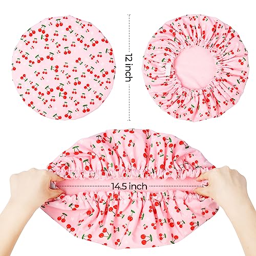 Waterproof Shower Cap for Women | Terry Lined, Adjustable, Reusable