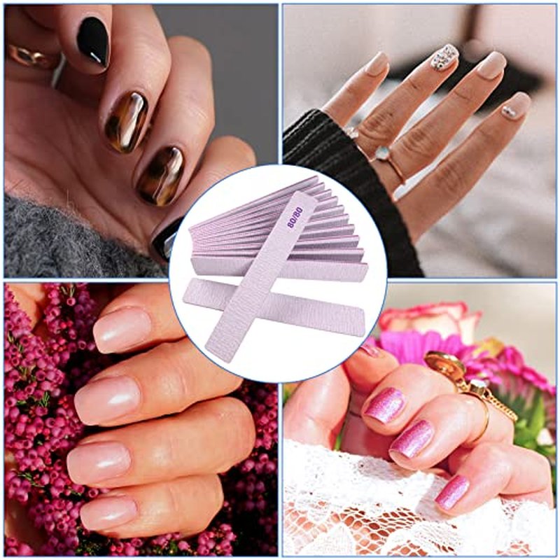 80 Grit Coarse Nail File | Double-Sided Emery Board for Acrylic & Gel