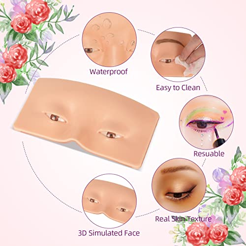 JimKing 3D Silicone Makeup Practice Face for Eyelash Extensions