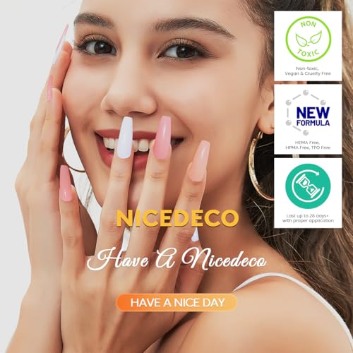 Nicedeco Builder Nail Gel 15ML 8 in 1 Builder Base Gel Clear Gel Nail Polish Strengthener Gel Hard Gel Builder Extension Nail Gel for Nail Art Design-007