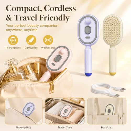 Electric Spray & Massage Hair Brush - 3-In-1 Detangling Comb
