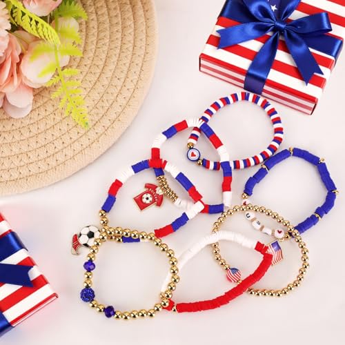 Soccer Bracelet for Women - Game Day Charm Stretch Jewelry