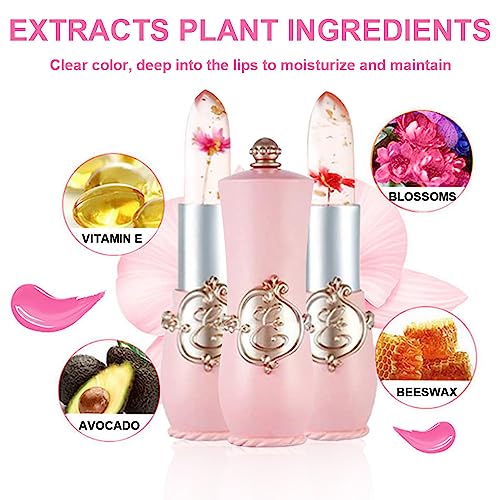 Color Changing Jelly Lipstick Set - 2Pc Pink & Red