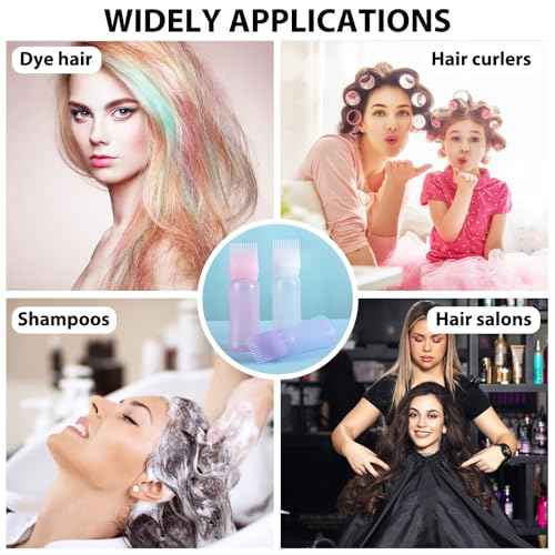 Root Comb Applicator Bottle 6 Ounce Hair Oil Applicator for Hair Dye, Hair Oiler Comb Bottle with Graduated Scale