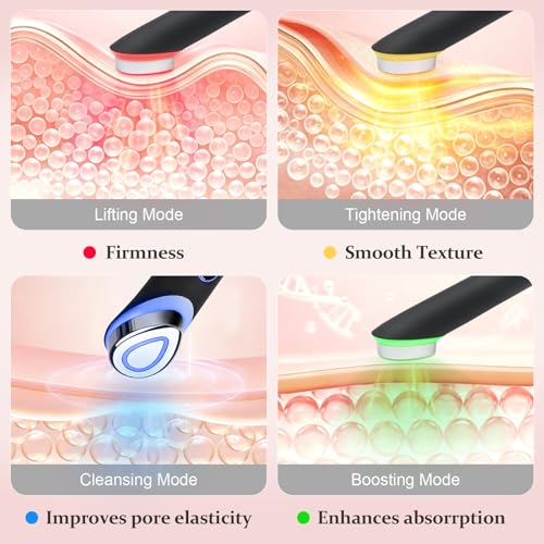 7-in-1 LED Glass Face Massager with Heat & Vibration